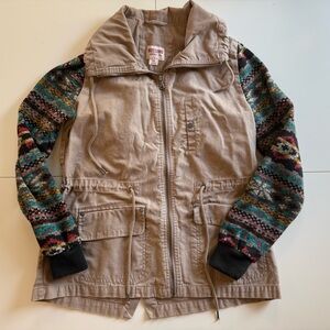 Mossimo Supply women‎ chore coat barn jacket size L tribal boho indie sleaze